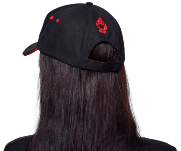 Czapka Extreme Wolf damska czapka z daszkiem odzież sportowa czarna czapka łapa wilka długie włosy