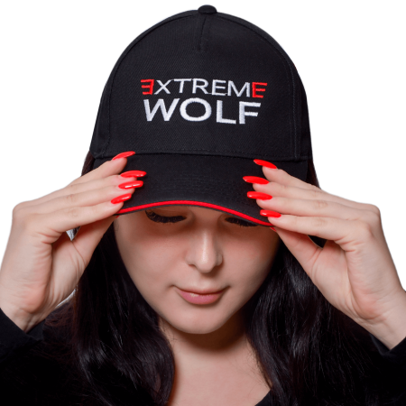 Czapka Extreme Wolf czarna czapka z daszkiem