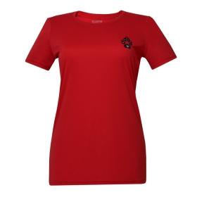 Koszulka Extreme Wolf damska czerwona bordowa koszulka do biegania dla sportowców koszulka dla biegaczy