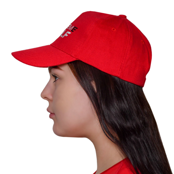 Czerwona czapka Extreme Wolf czapka z daszkiem z boku, damska czapka z daszkiem