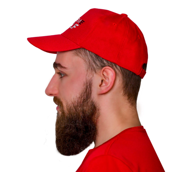 Czerwona czapka Extreme Wolf czapka z daszkiem z boku