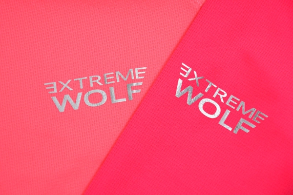 Koszulka różowa Extreme Wolf, koszulka do biegania, koszulka sportowa, logo Extreme Wolf, kolory, róż